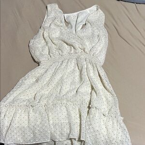 Hem & Thread Cream Polka Dot Mini Dress